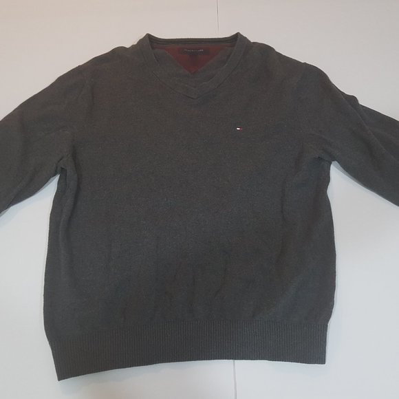 Dark Grey Tommy Hilfiger Knit Jumper - Picture 2 of 4